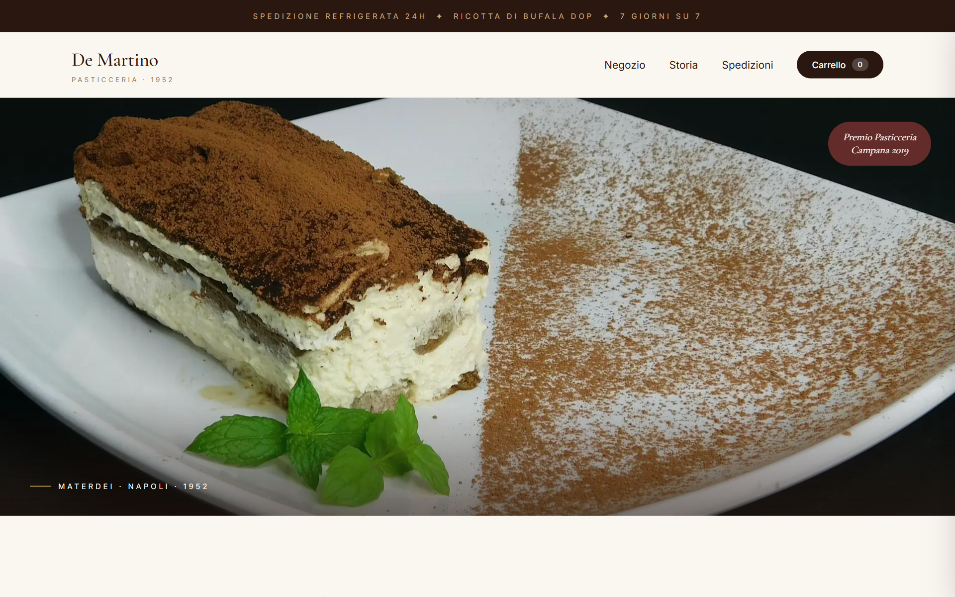 Anteprima del sito Pasticceria De Martino