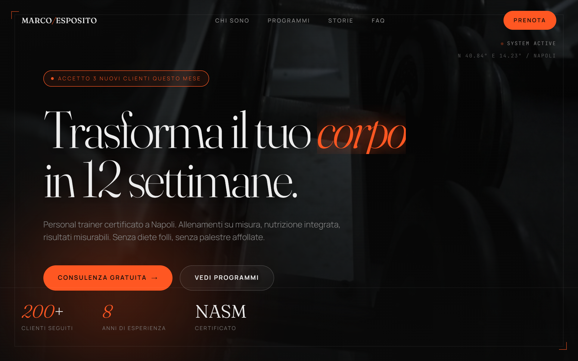 Anteprima del sito Marco Esposito