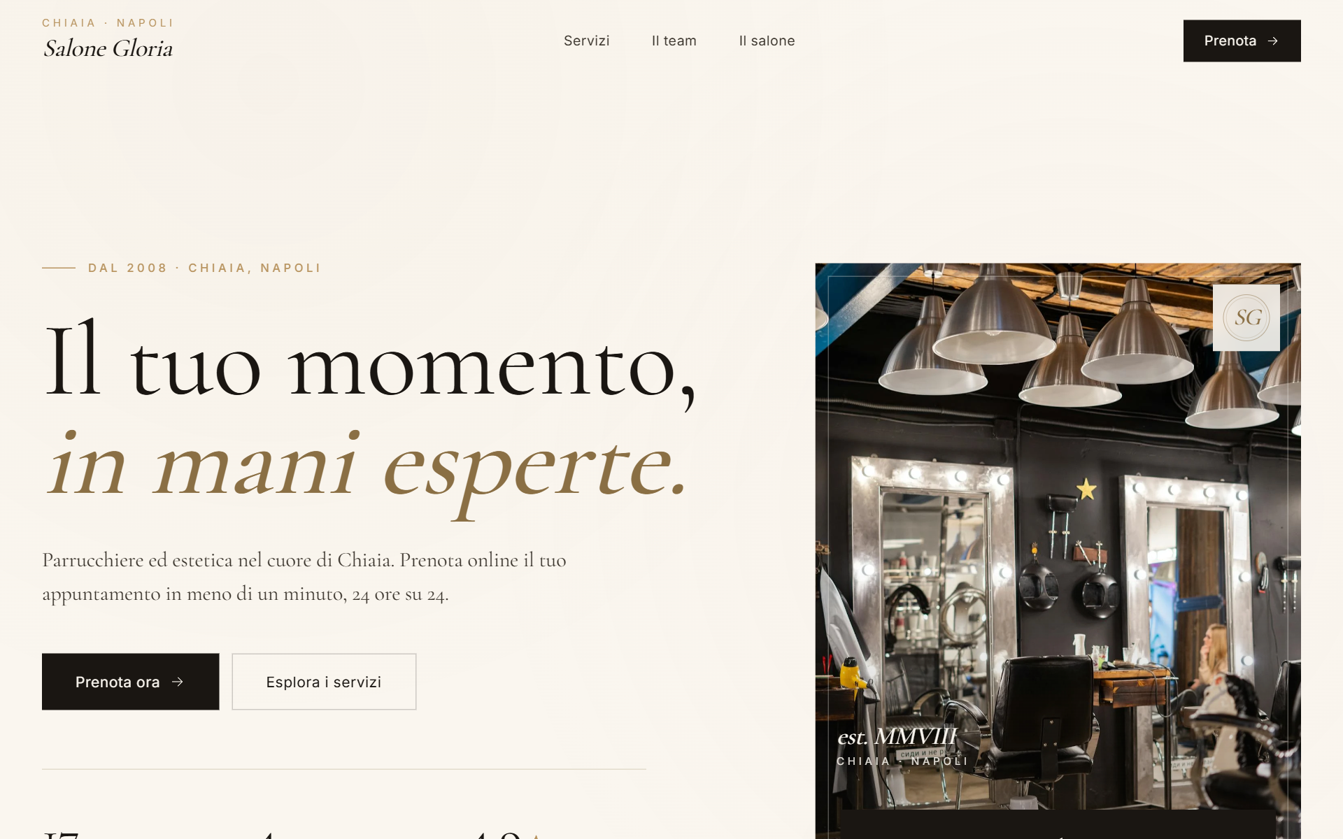 Anteprima del sito Salone Gloria